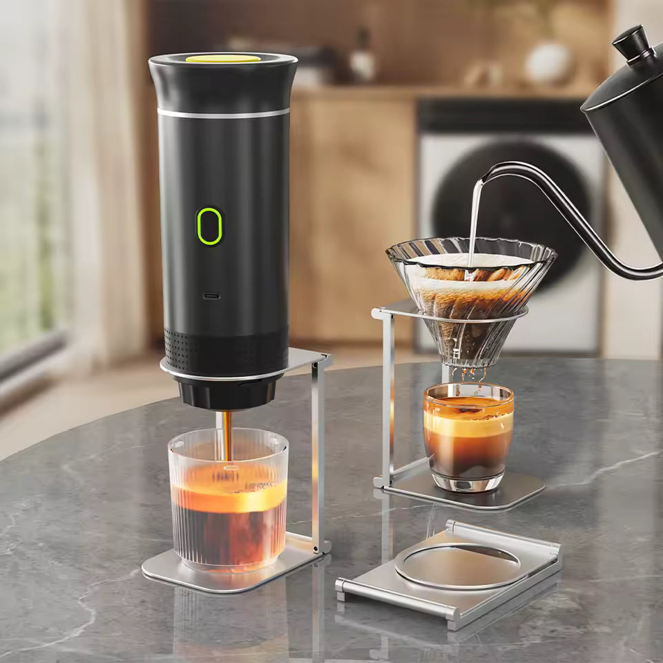 Wireless Electric Portable Espresso Coffee Machine for Car & Home Camping Coffee Maker 3-in-1