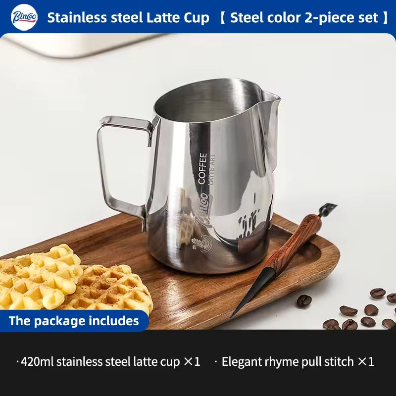 Milk Frothing Pitcher 420ml – Just Coffee Barista Tool
