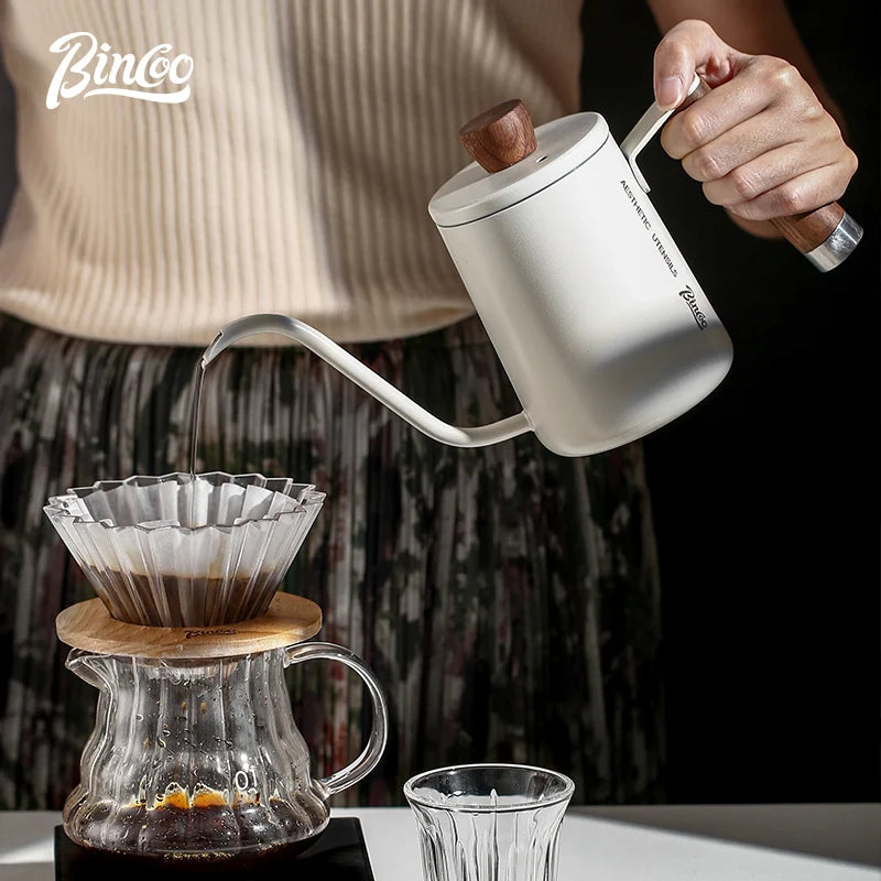 600ml Gooseneck Coffee Kettle – Just Coffee Walnut Handle Edition