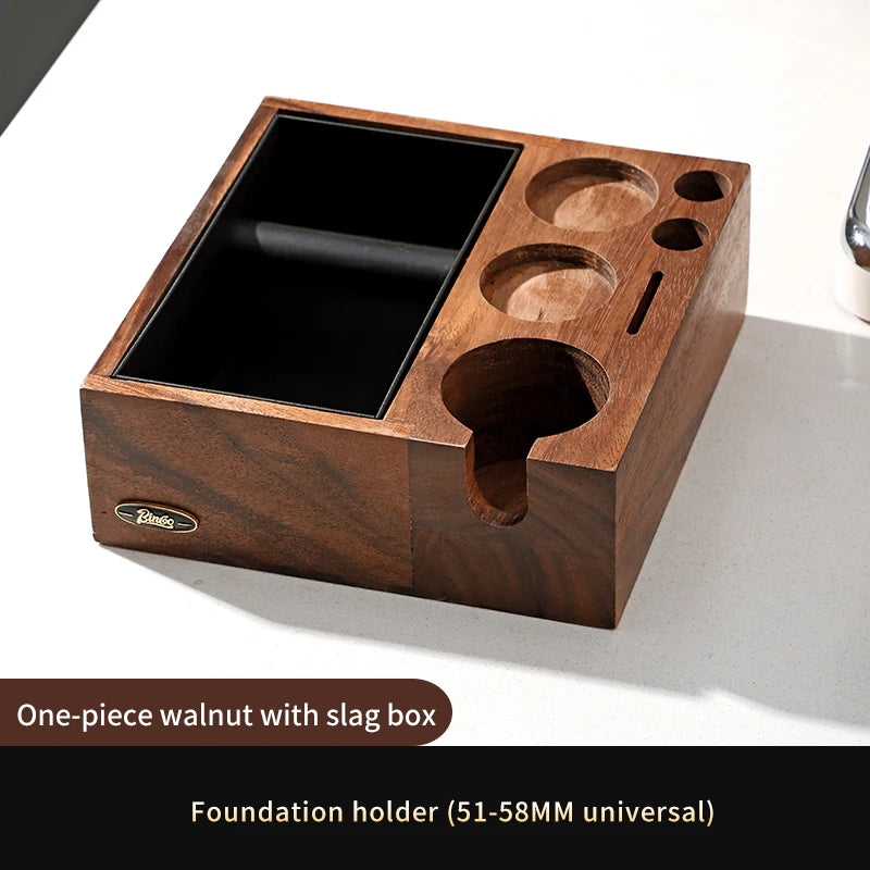 Espresso Knock Box & Tamping Station 51/58mm – Just Coffee Walnut Edition