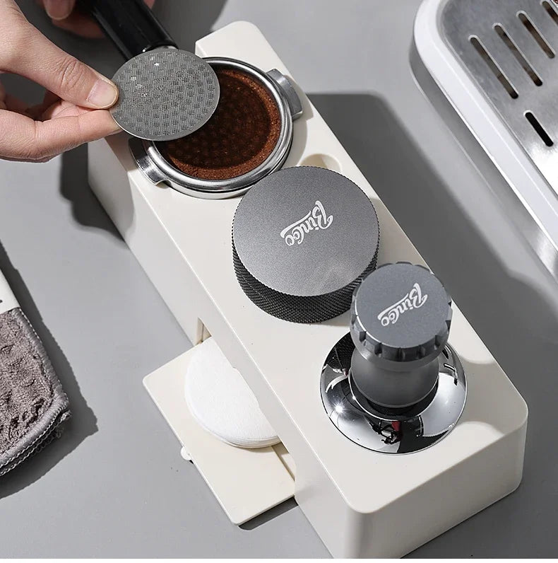 Coffee Tamper Base Set – Just Coffee Barista Storage Station