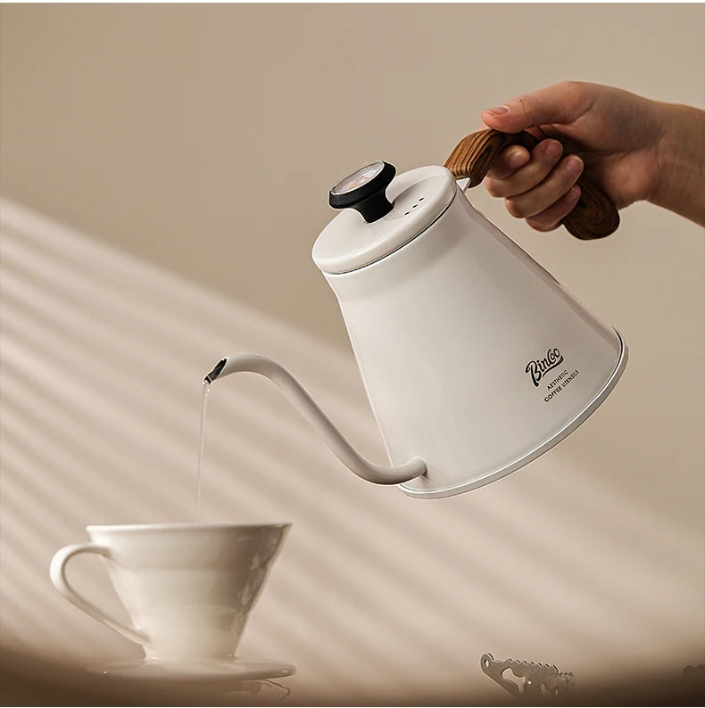 Gooseneck Coffee Brewing Pot 1L – Just Coffee Temp Gauge Edition