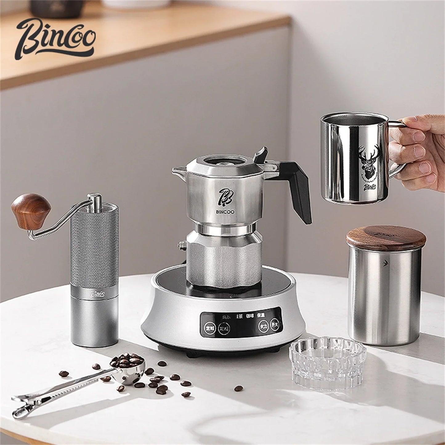 GT Pro Moka Pot – Just Coffee 316 Stainless Steel 3-Valve Espresso Maker