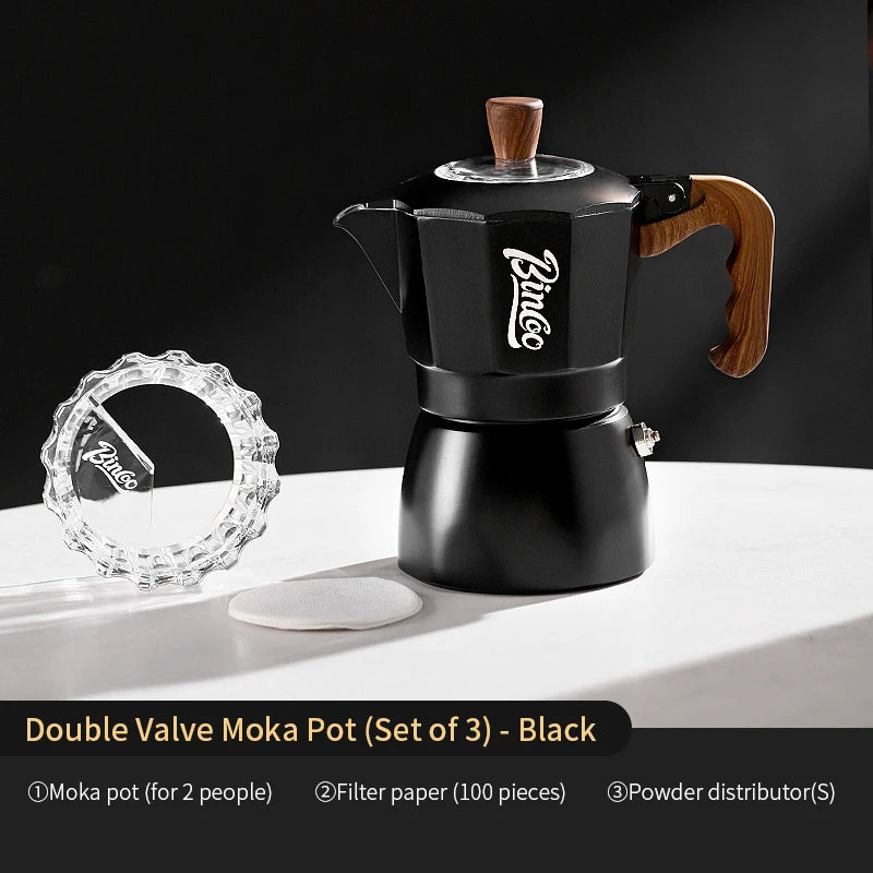 Double Valve Moka Pot – Just Coffee Italian Espresso & Mocha Maker