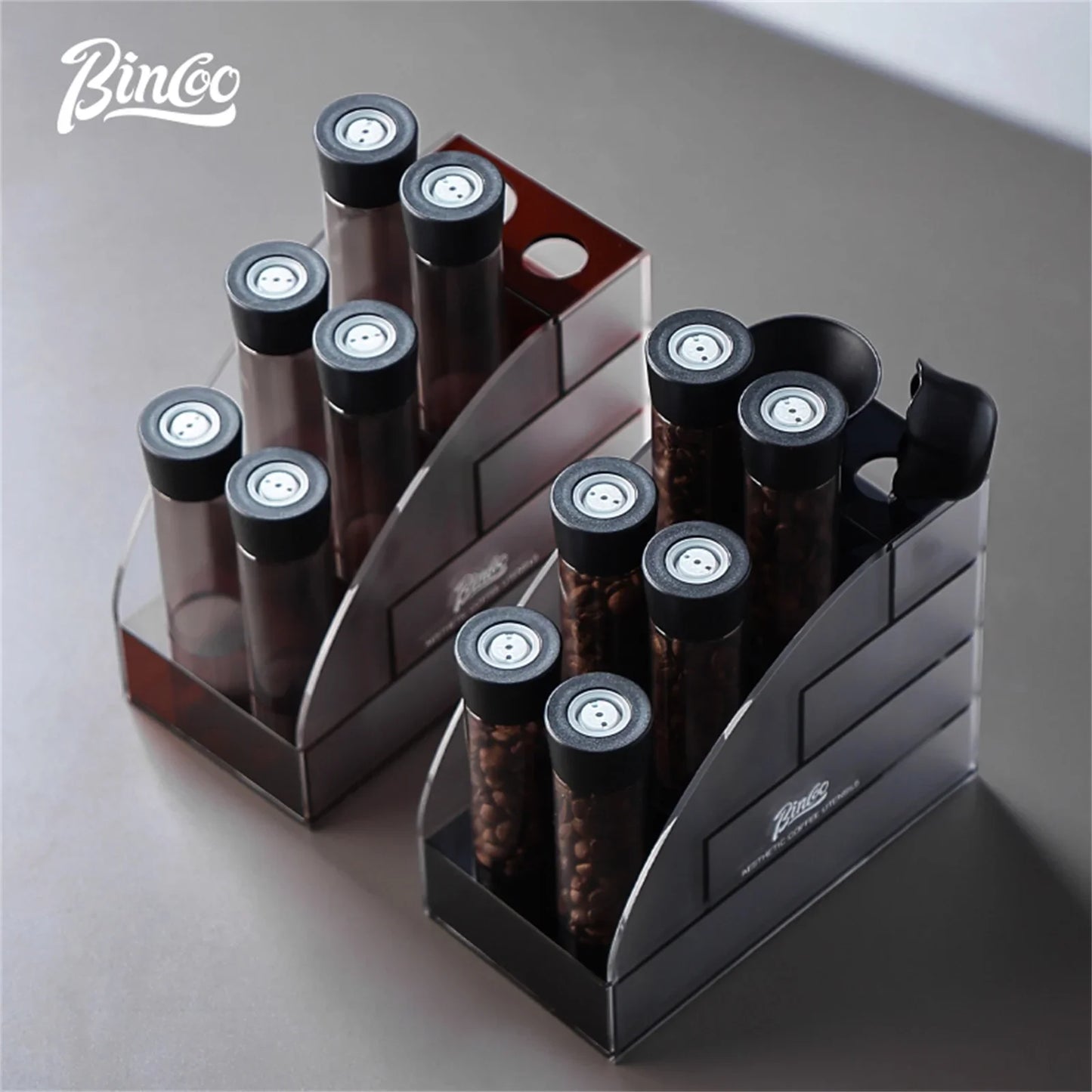 Coffee Bean Storage Tubes Set – Just Coffee Barista Shelf Edition
