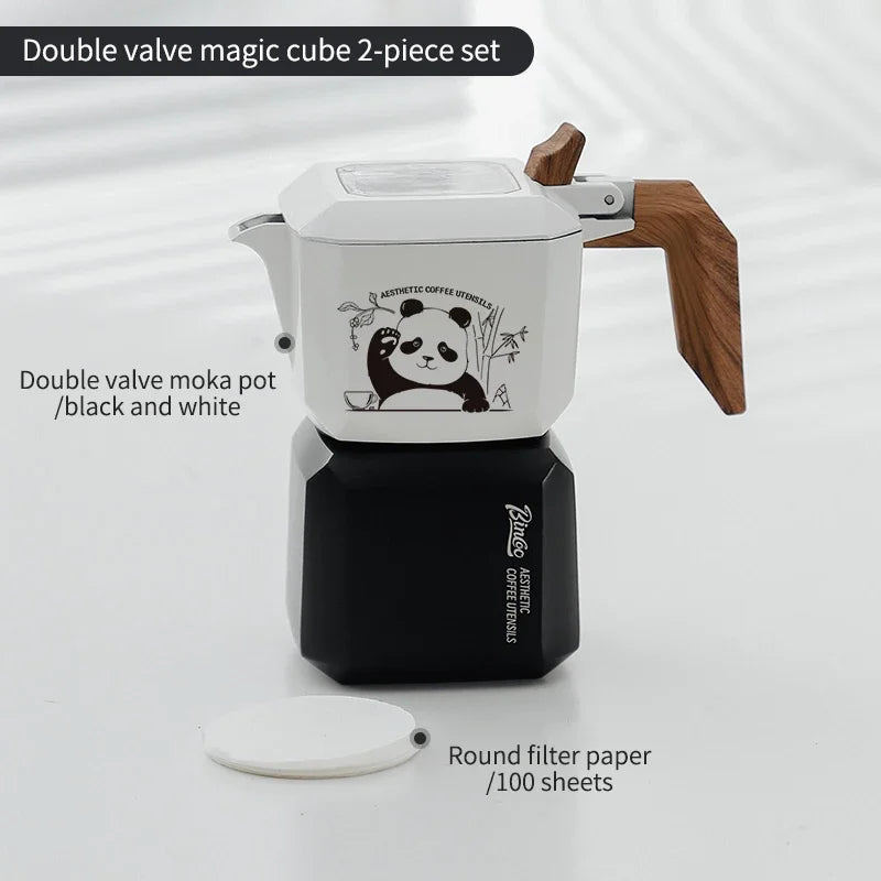 Small Rubik’s Cube Moka Pot – Just Coffee Double Valve Square Espresso Maker