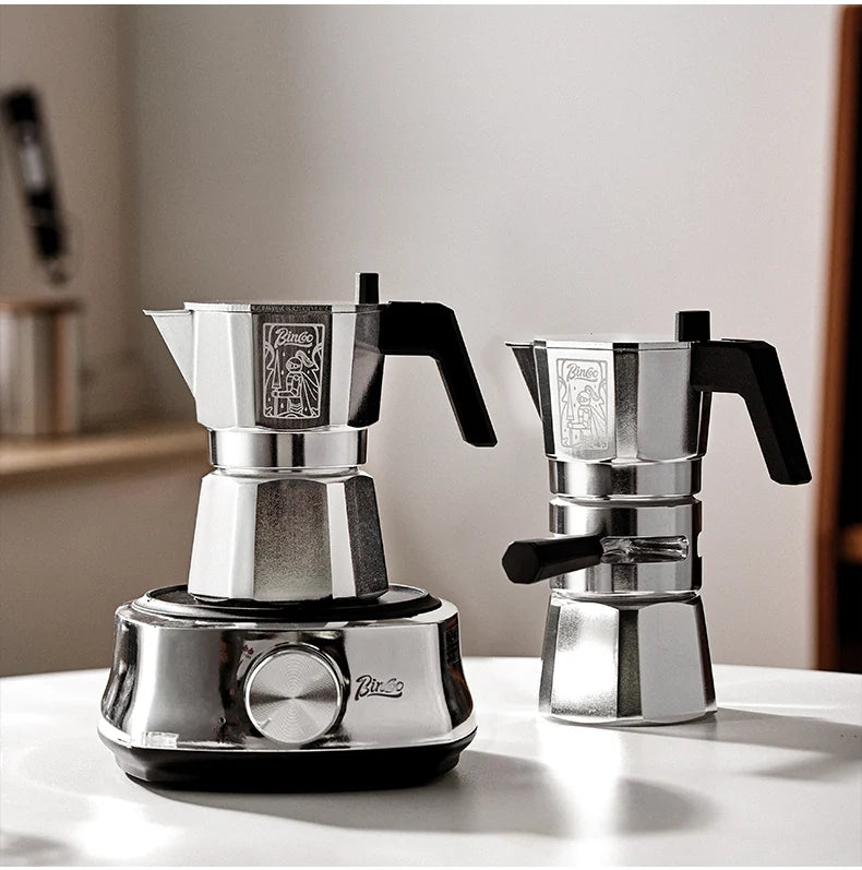Thermostatic Double Valve Moka Pot – Just Coffee Classic Stovetop Espresso Maker