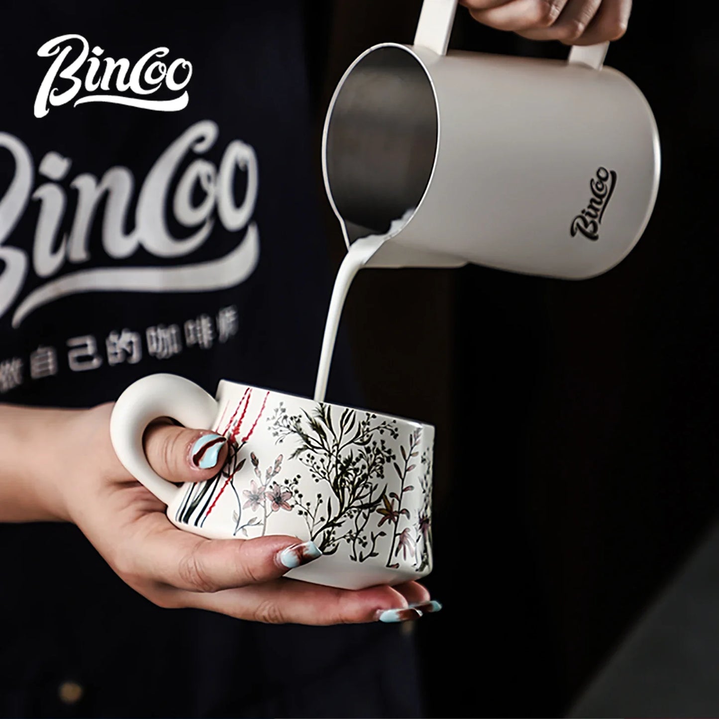 Ceramic Coffee Cup with Saucer 260ml – Just Coffee Latte Art Edition