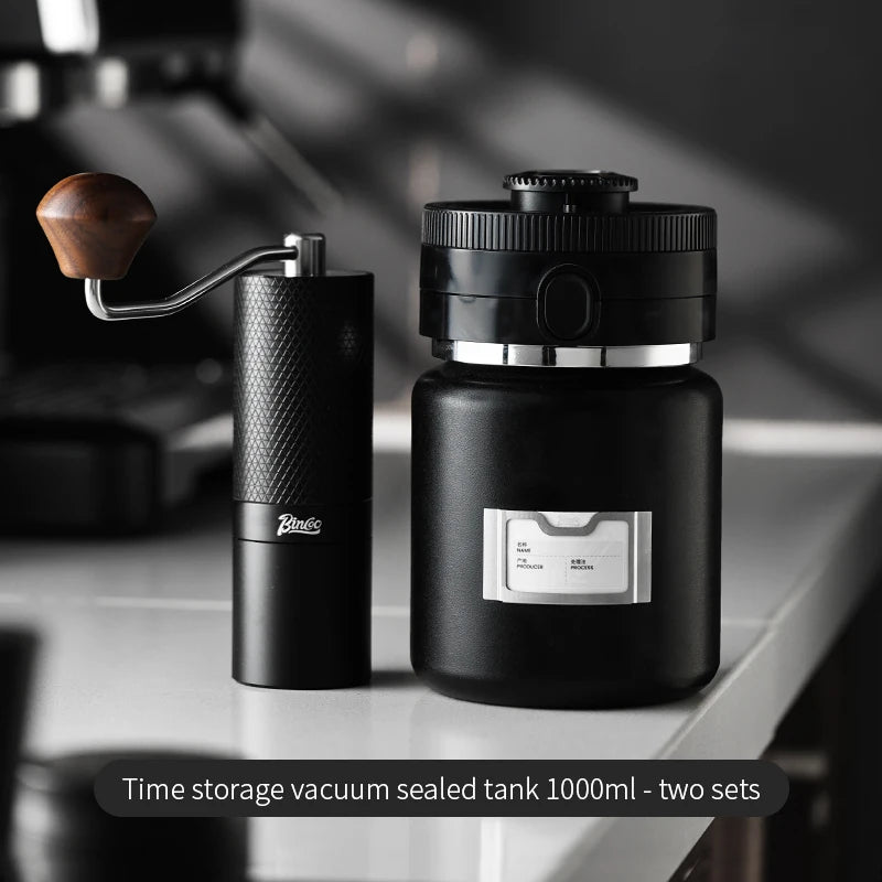 Coffee Bean Vacuum Canister 1000ml – Just Coffee Stainless Steel Airtight Jar