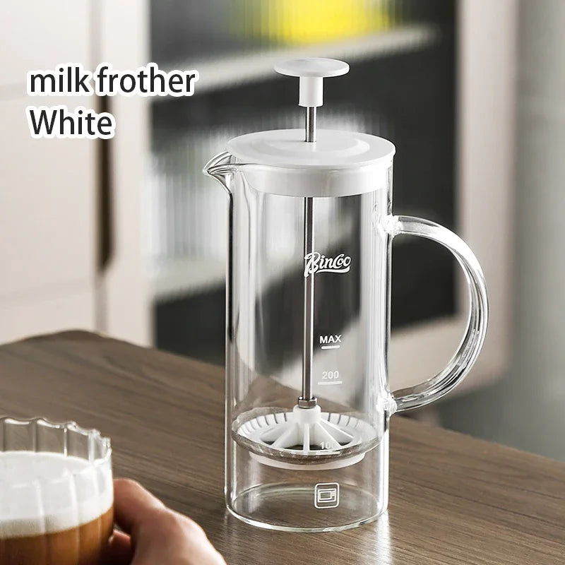 Coffee Press & Milk Beater Set – Just Coffee Hand Brew Filter Pot