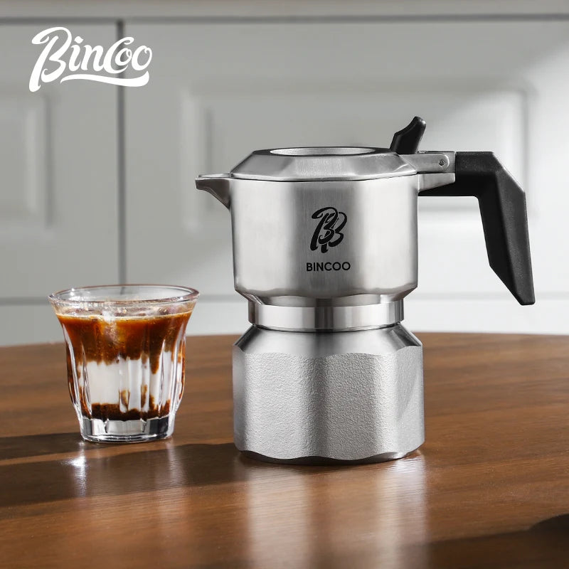 Three Valve Moka Pot – Just Coffee 316 Stainless Steel Espresso Maker