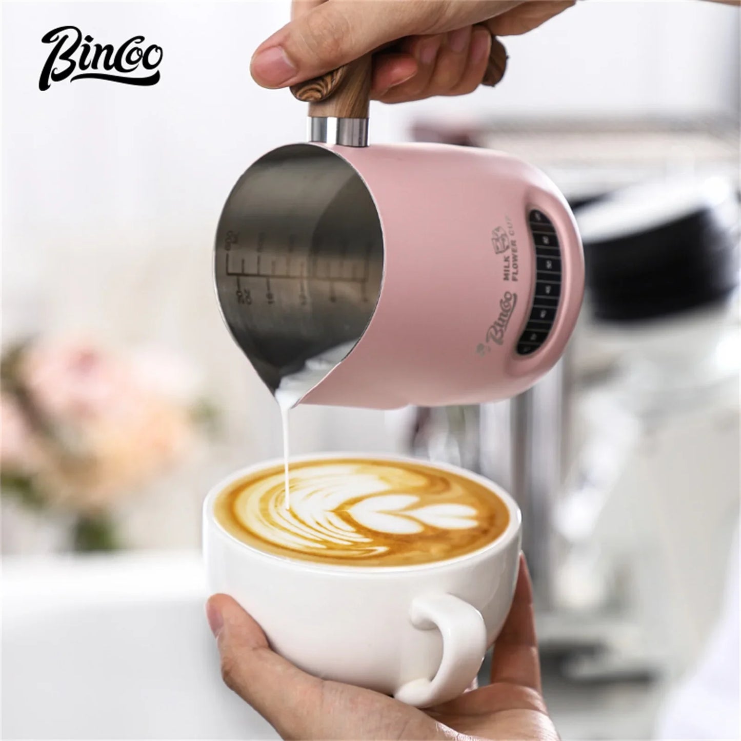 Stainless Steel Latte Art Cup – Just Coffee Temp Display Edition
