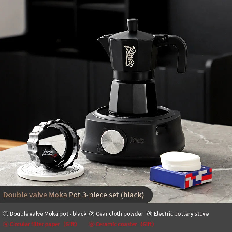Double Valve Moka Pot – Just Coffee Italian Espresso Coffee Maker
