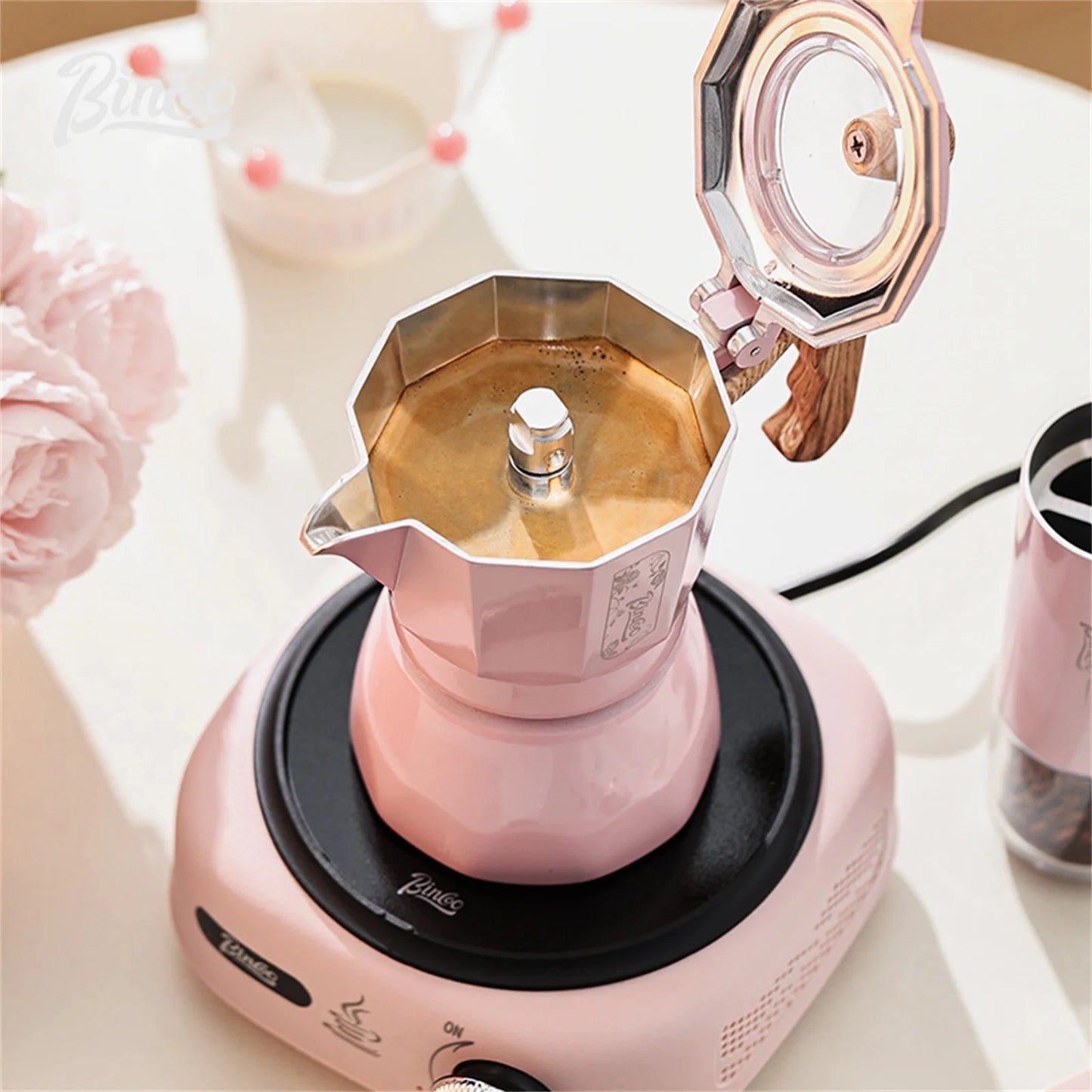 Double Valve Moka Pot – Just Coffee Italian Espresso Kettle 220V