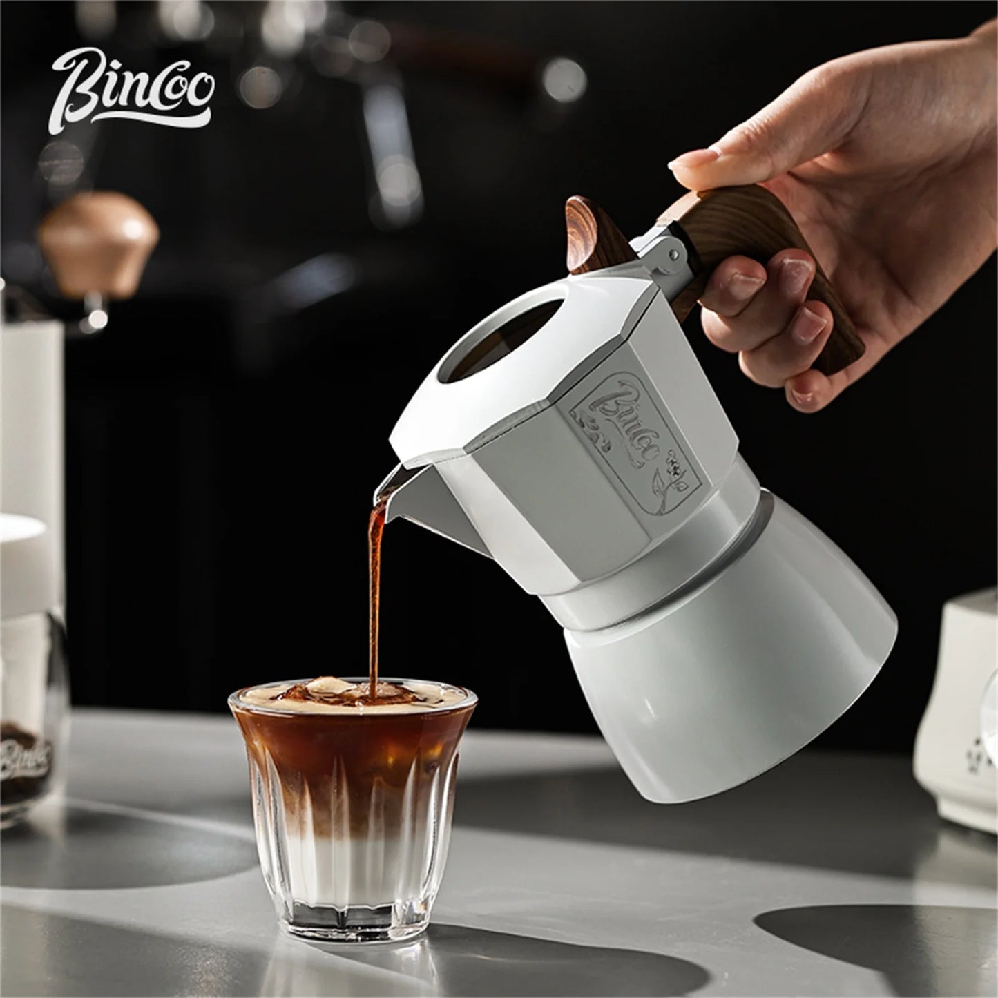 Double Valve Moka Pot – Just Coffee Espresso Extraction Set 220V