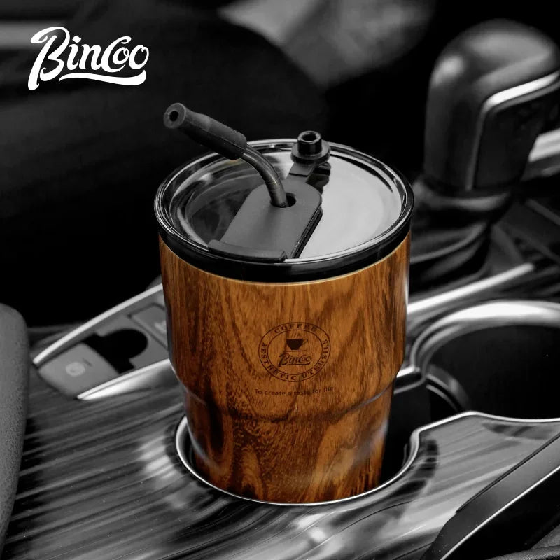 Wood Grain Insulated Coffee Cup – Just Coffee Retro Edition