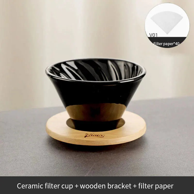 Pour Over Coffee Dripper Set 400ml – Just Coffee Ceramic Filter Pot