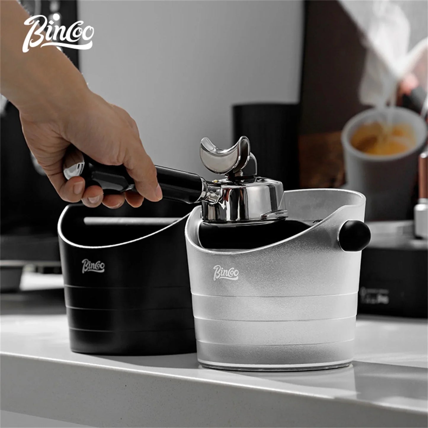 Coffee Knock Box – Just Coffee Barista Grounds Barrel
