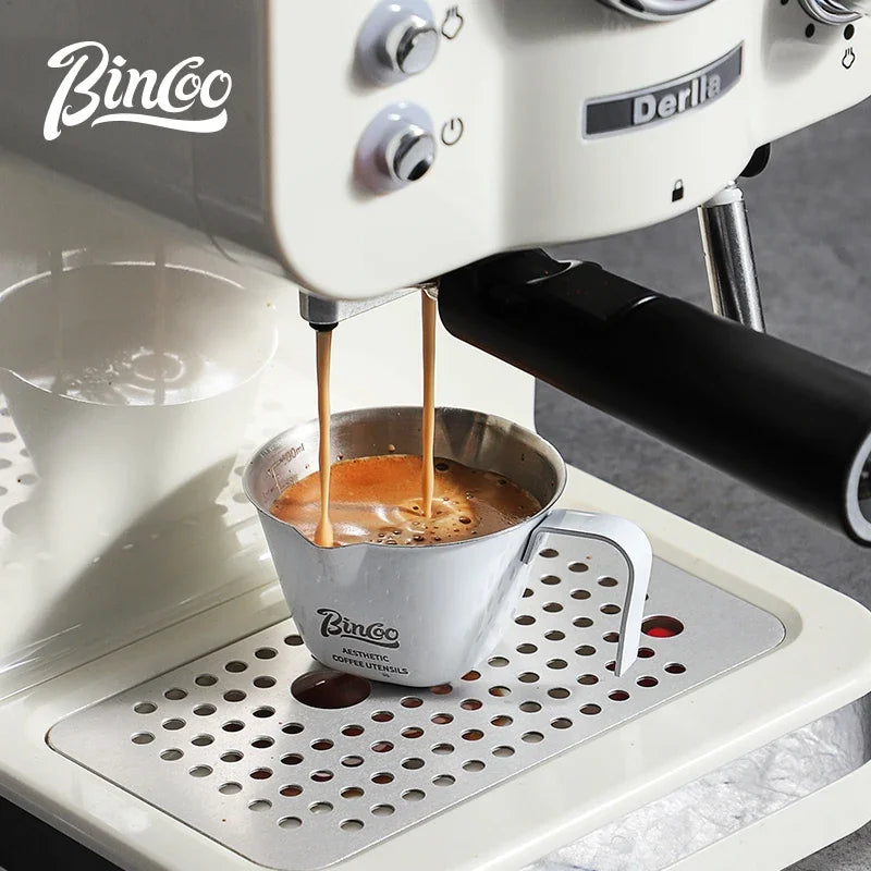 Italian Espresso Extraction Cup – Just Coffee Stainless Steel Measuring Edition