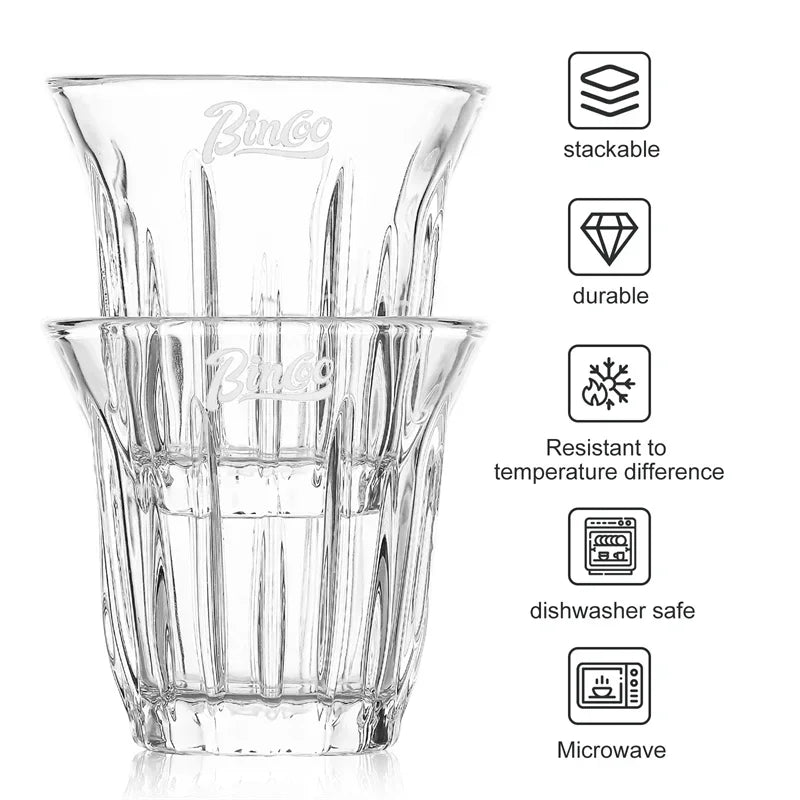 Glass Espresso & Latte Cup 90/160/200ml – Just Coffee Vintage Edition