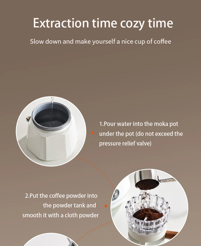 Dual Valve Moka Pot – Just Coffee Thermostatic Espresso Maker