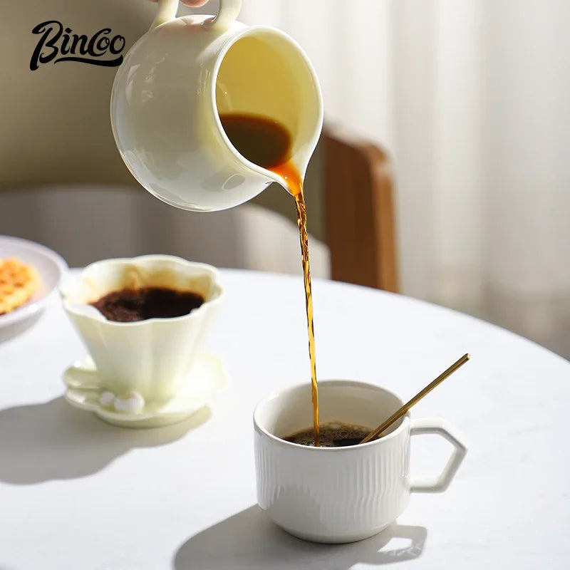 Hand Brew Coffee Pot Set – Just Coffee Ceramic Sharing Pot & Filter Cup
