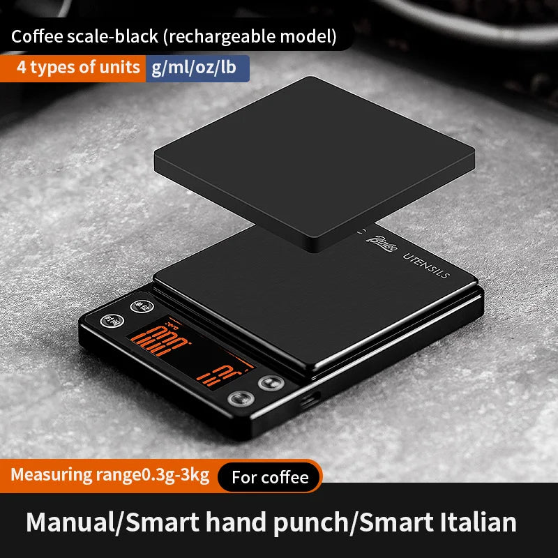 LED Digital Coffee Scale 3kg – Just Coffee Wireless Rechargeable Edition