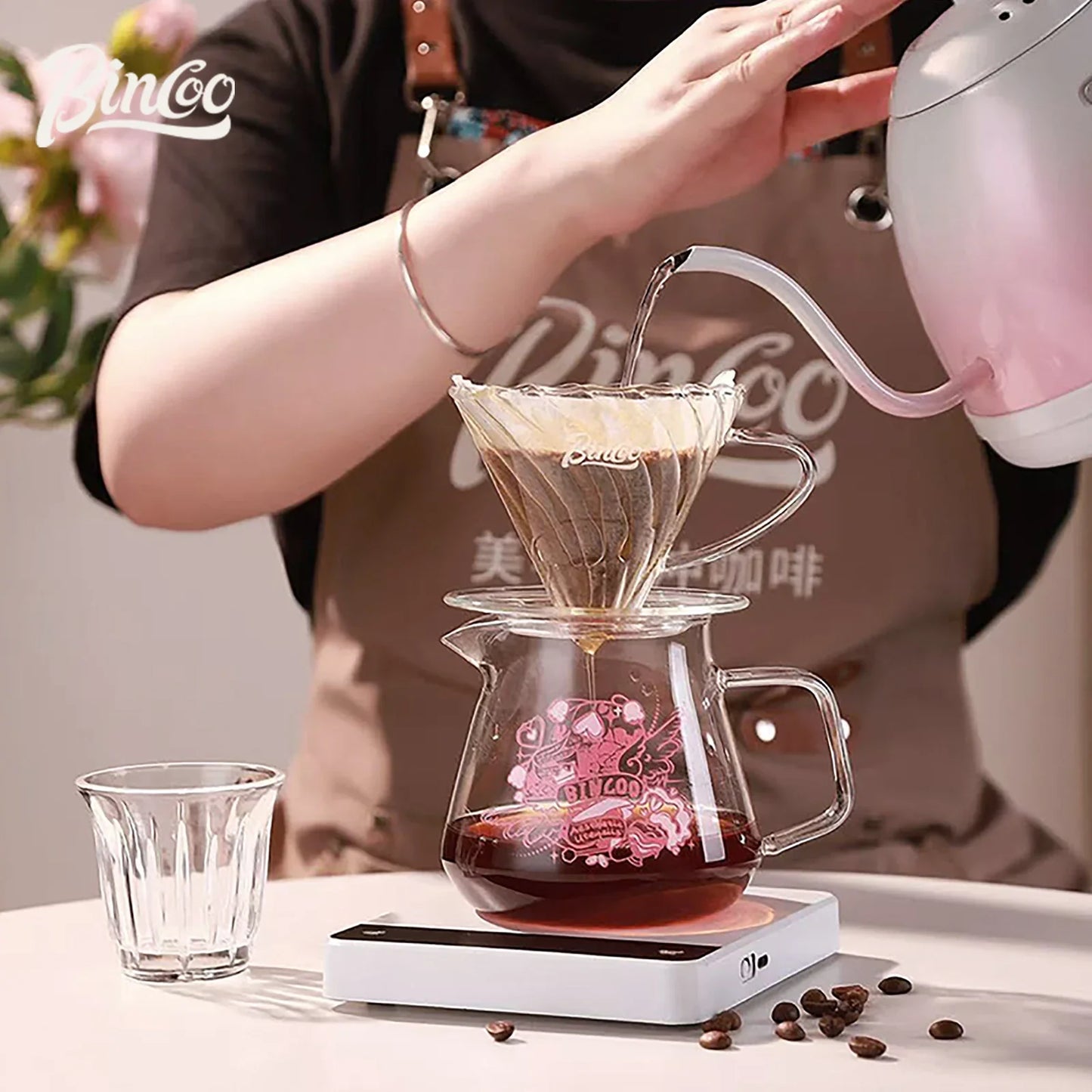 Glass Coffee Sharing Pot Set – Just Coffee Pour Over Dripper & Filter Cup
