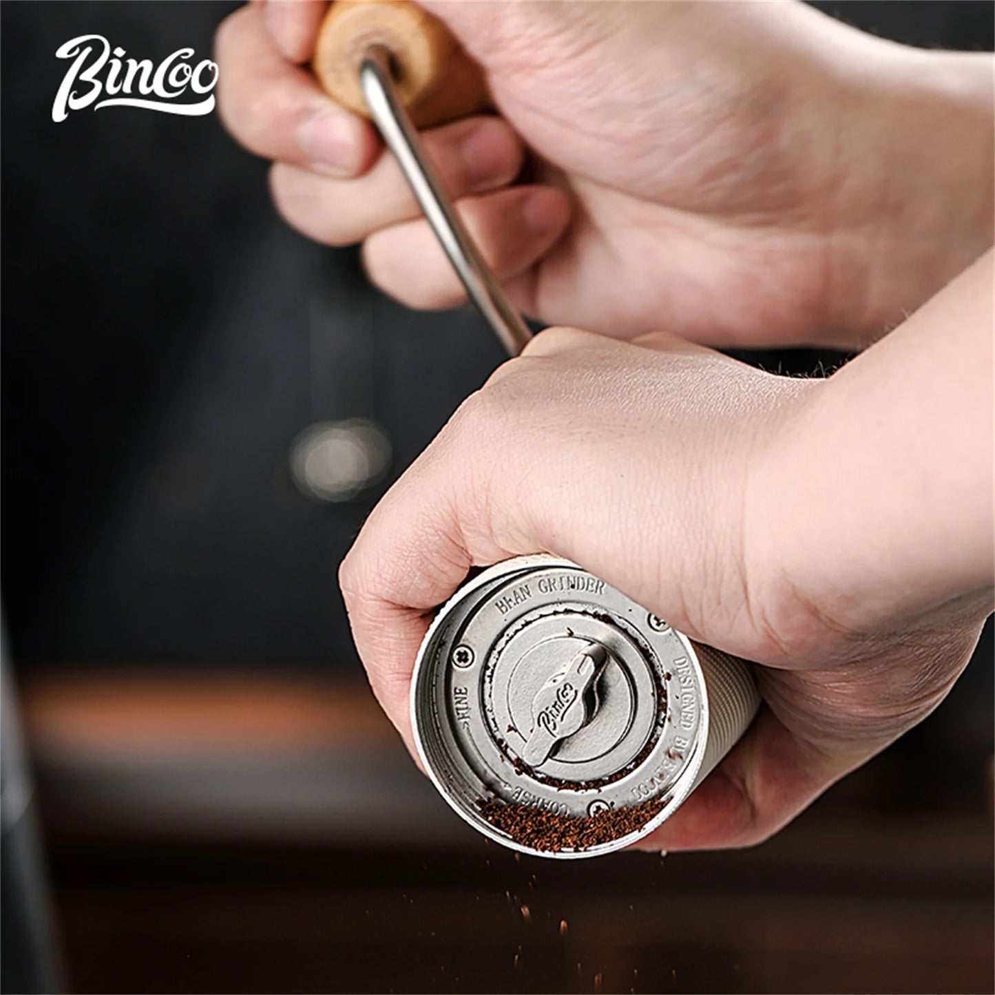 Manual Coffee Grinder – Just Coffee Portable Adjustable Stainless Steel Mill