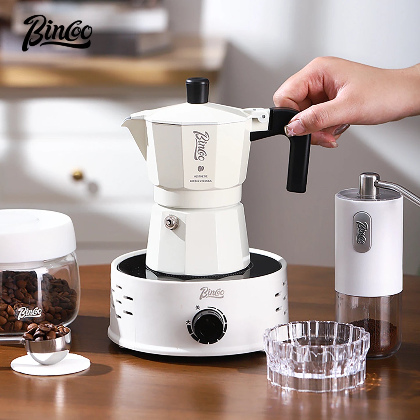 Double Valve Moka Pot – Just Coffee Electric Espresso Maker 220V 500W