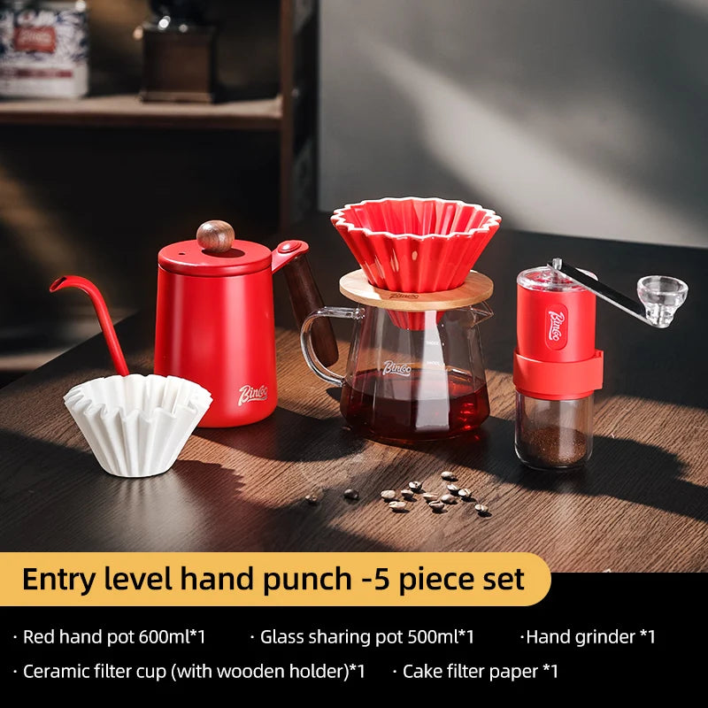 Hand Brew Coffee Pot Set 600ml – Just Coffee Reusable Dripper & Sharing Pot