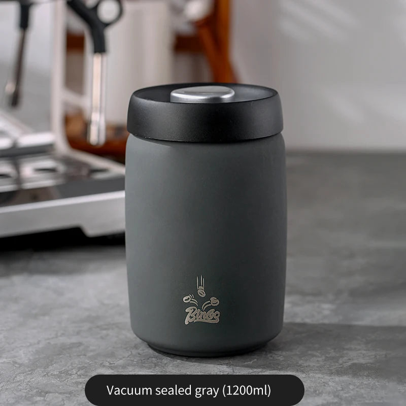 Stainless Steel Coffee Storage Canister – Just Coffee Vacuum Seal Tank
