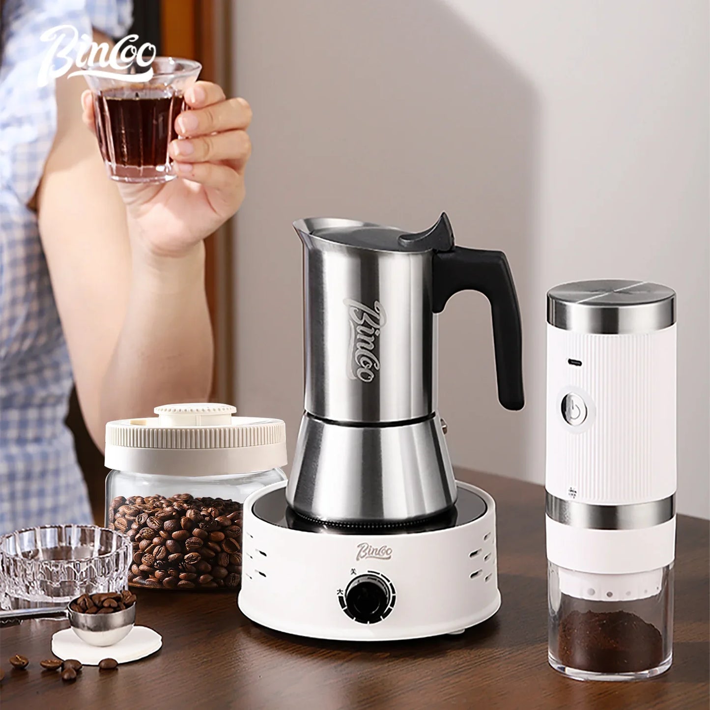 Stainless Steel Moka Pot | Italian Coffee Maker – Just Coffee