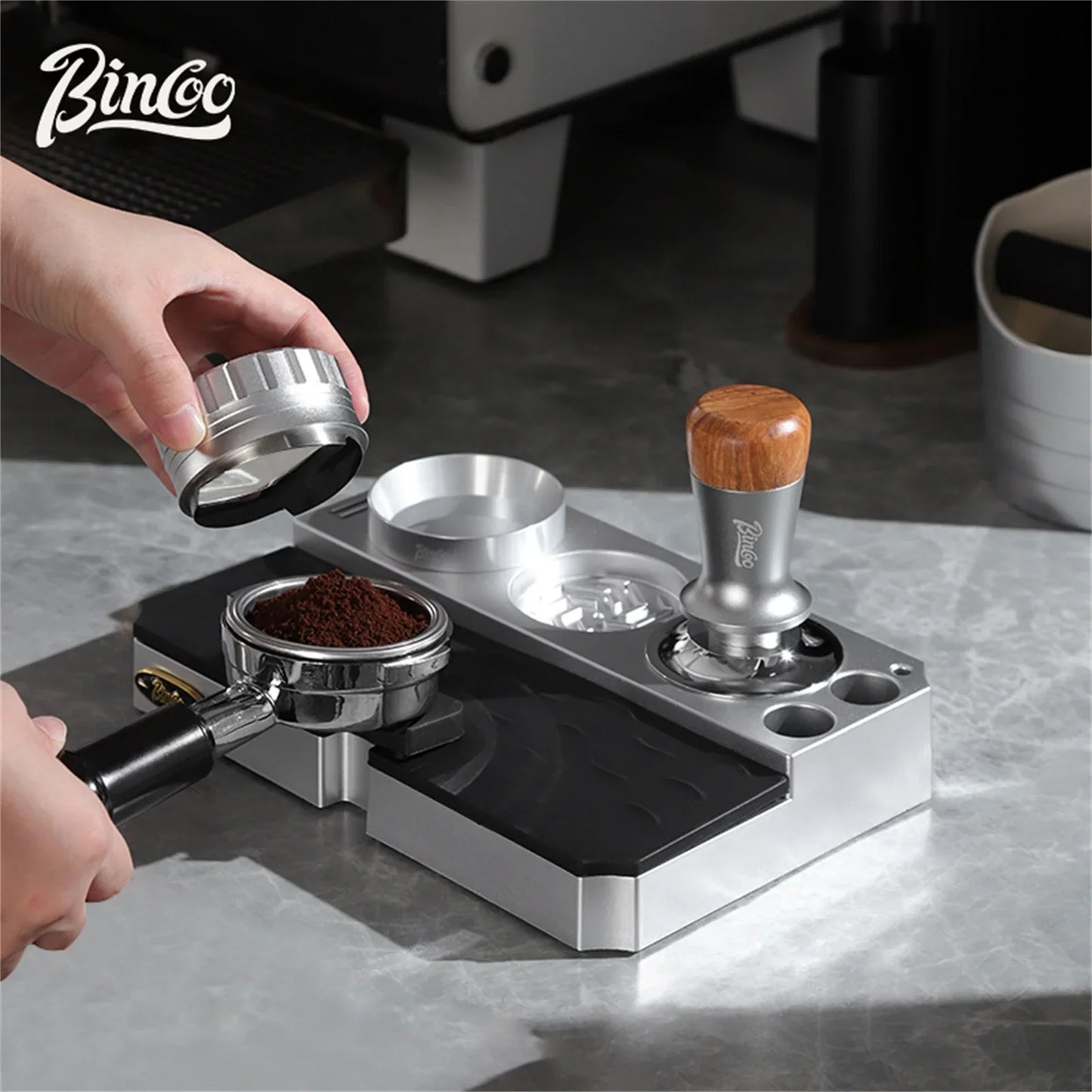 Coffee Tamper Station Stand 51–58mm – Just Coffee Barista Base