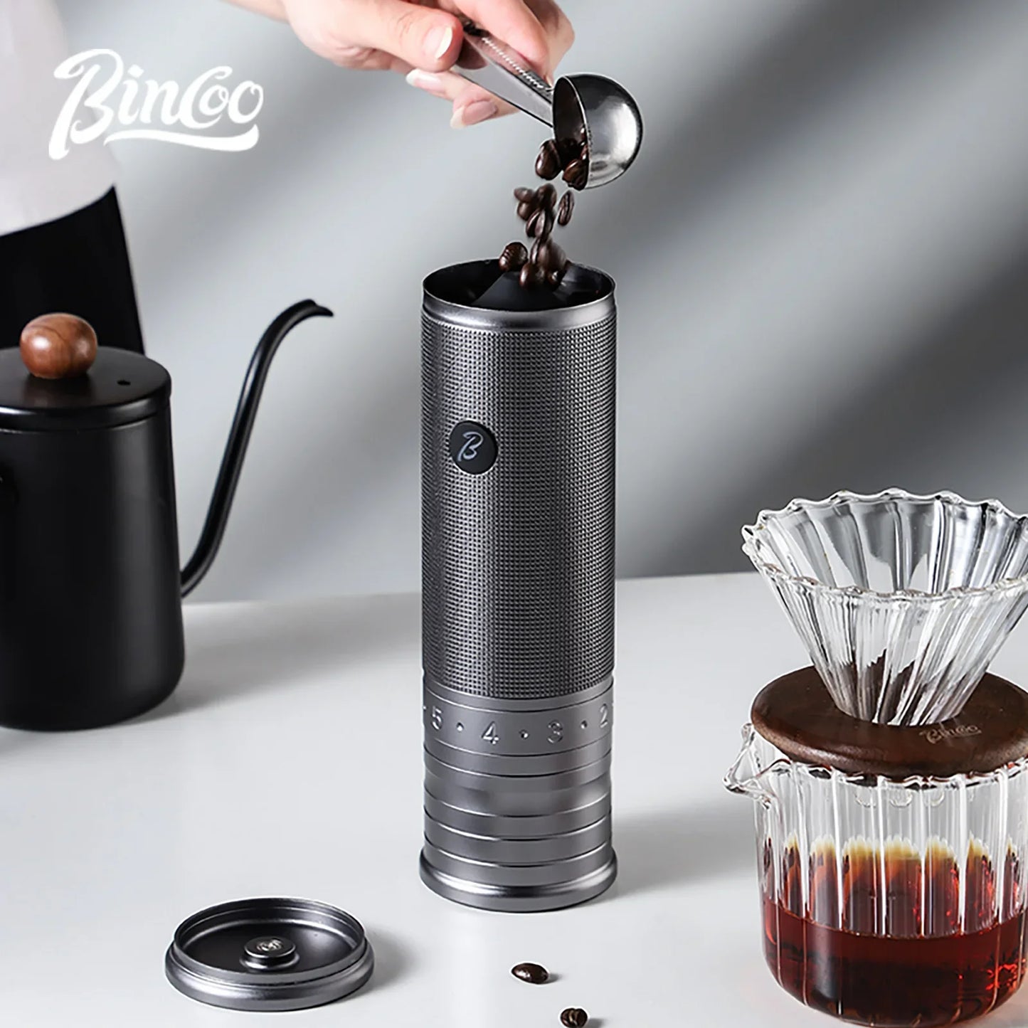 Electric Coffee Bean Grinder – Just Coffee All-Metal Portable Mini Mill