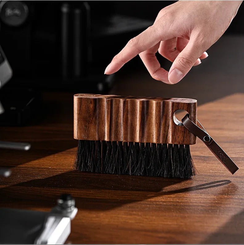 Coffee Grinder Cleaning Brush – Just Coffee Wooden Bristle Edition