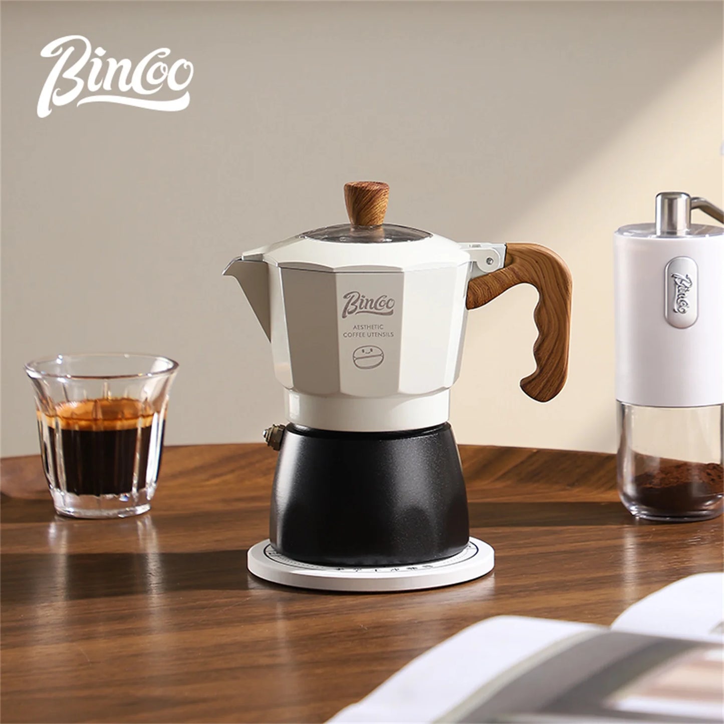 Dual Valve Moka Pot – Just Coffee Italian Espresso Maker 220V Set
