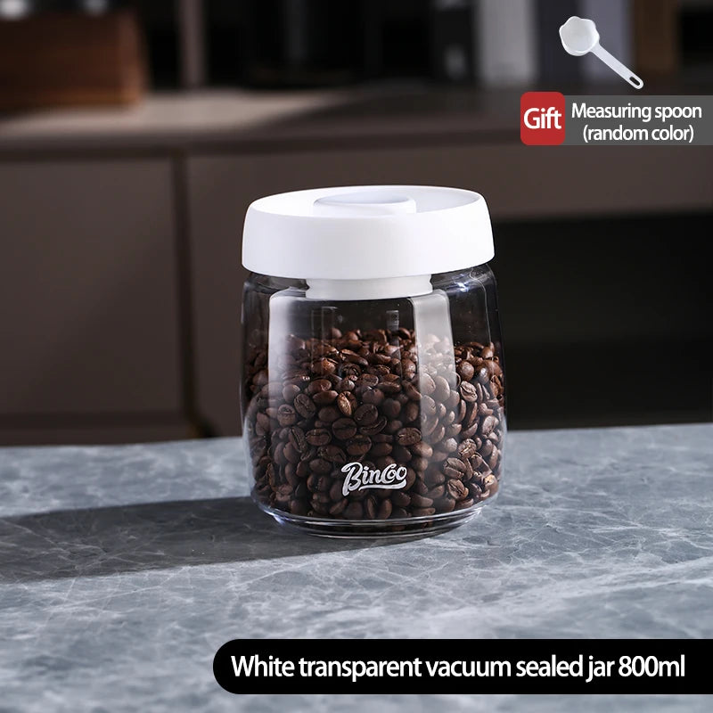 Vacuum Sealed Coffee Storage Jar – Just Coffee Glass Fresh-Keep Canister