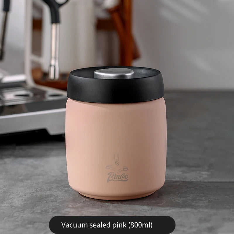 Stainless Steel Coffee Storage Canister – Just Coffee Vacuum Seal Tank