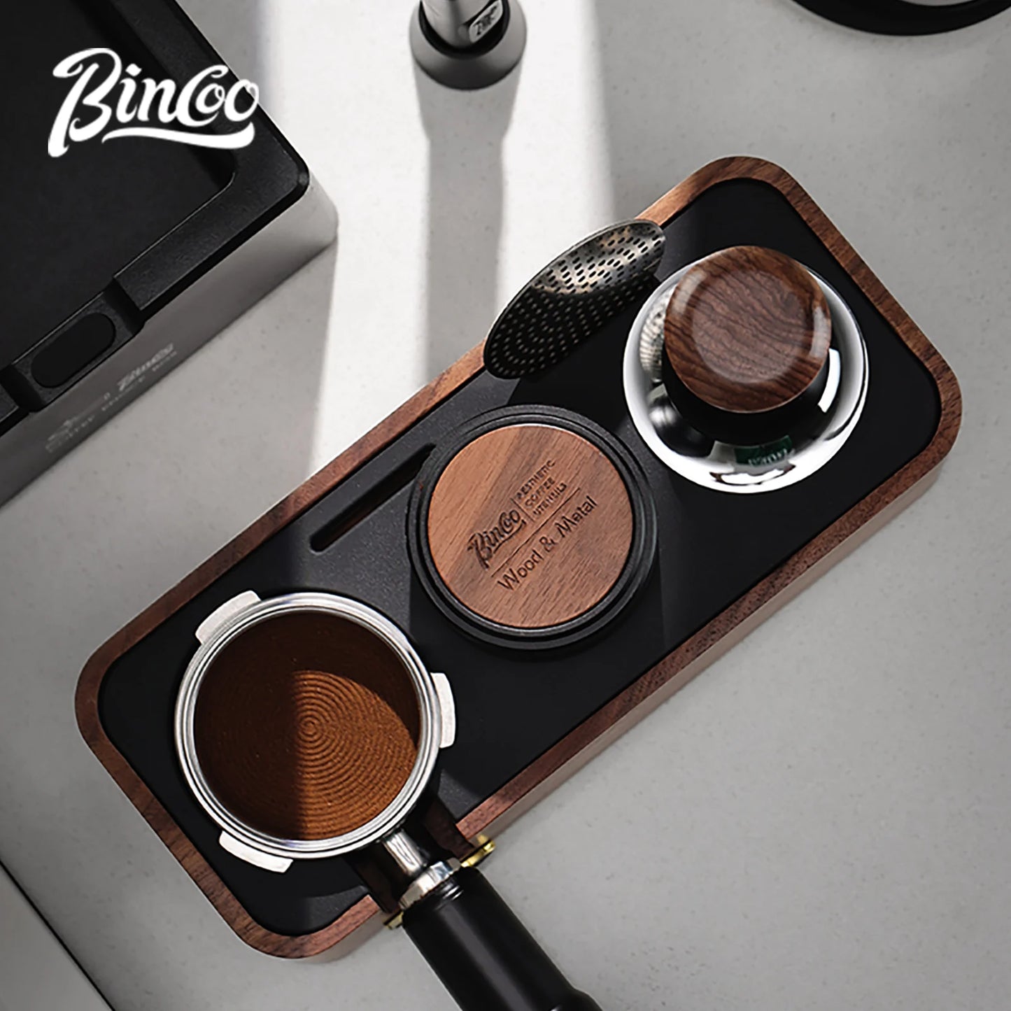 Wood Coffee Tamper Station 51–58mm – Just Coffee Barista Rack