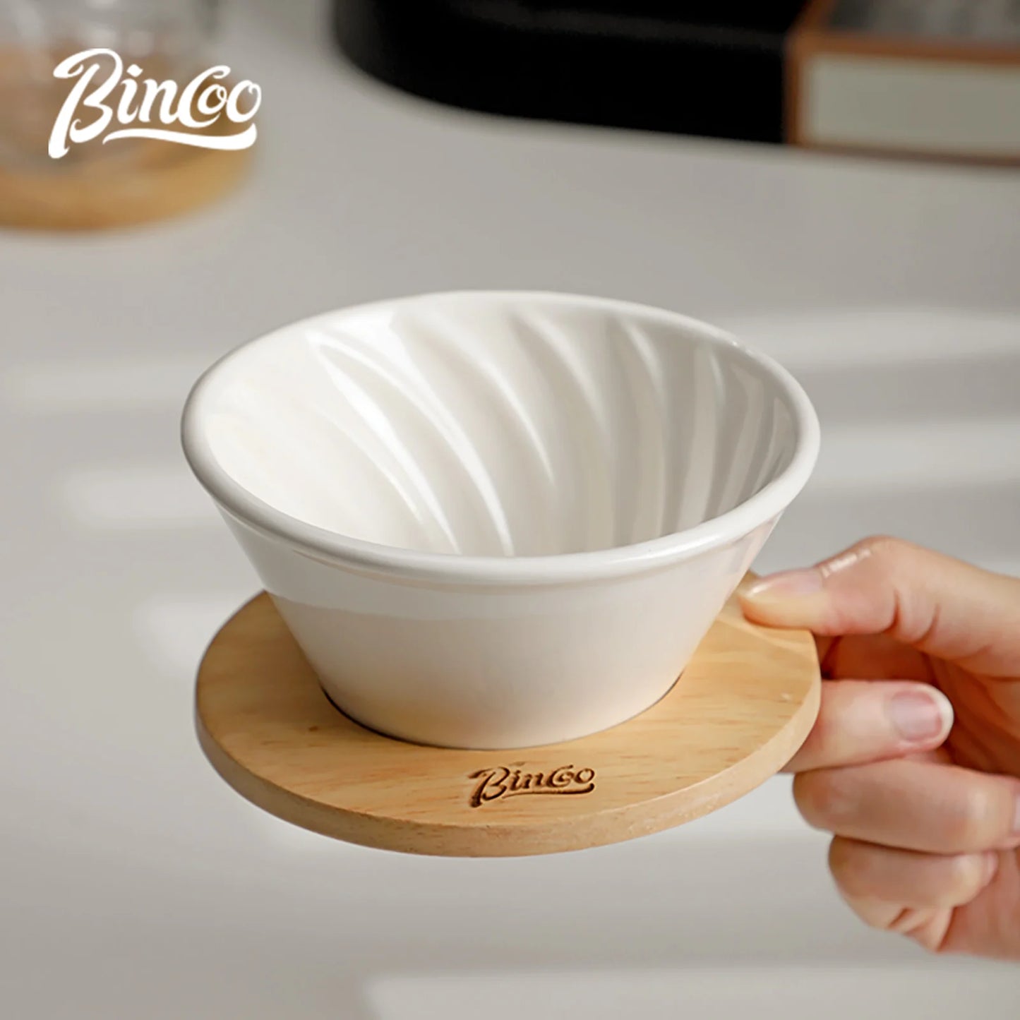Pour Over Coffee Dripper Set 400ml – Just Coffee Ceramic Filter Pot