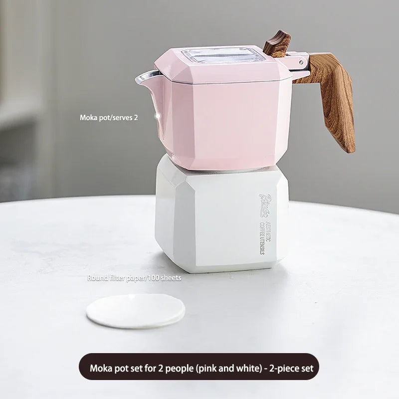 Small Rubik’s Cube Moka Pot – Just Coffee Double Valve Square Espresso Maker