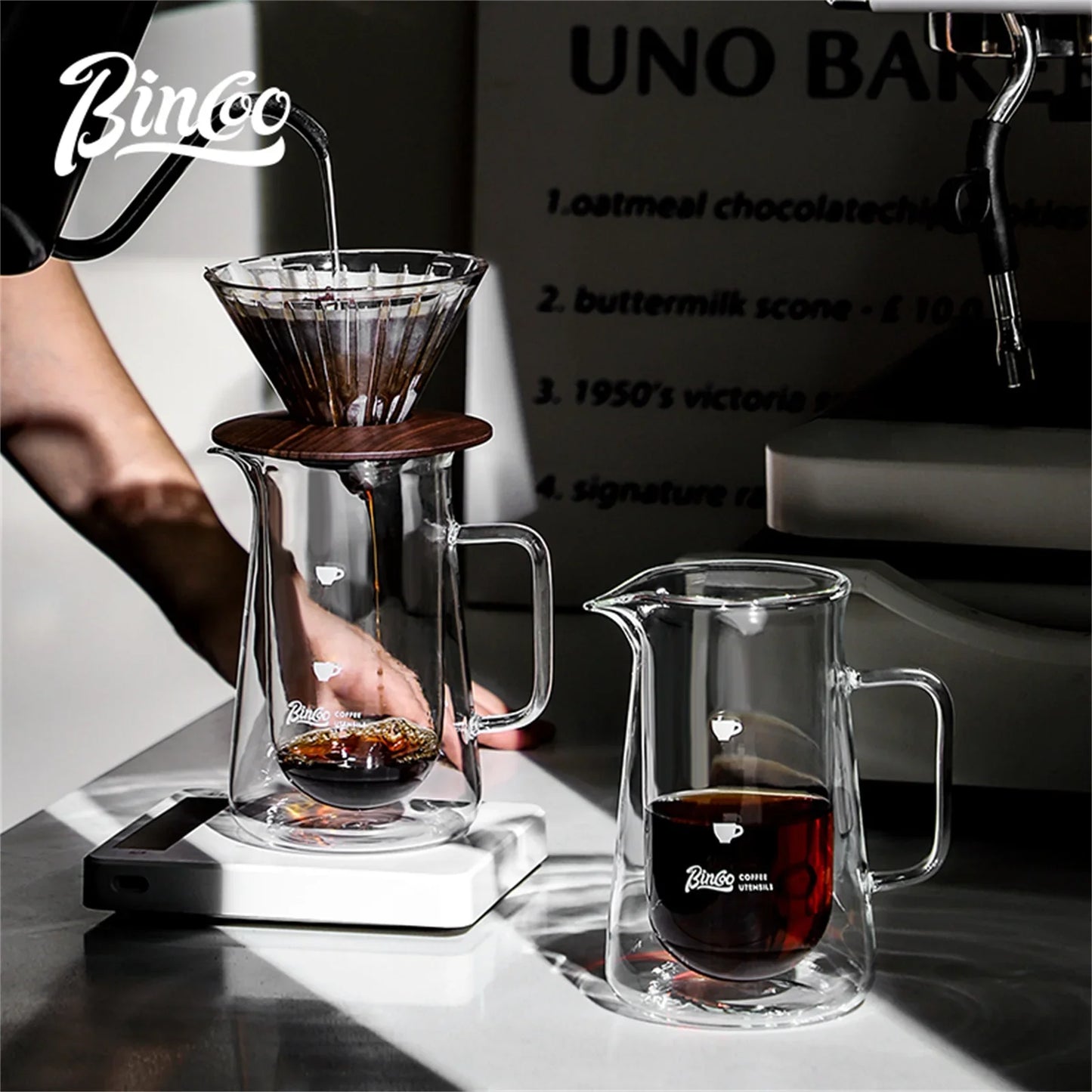 Double Layer Glass Coffee Pot 400ml – Just Coffee Sharing Edition
