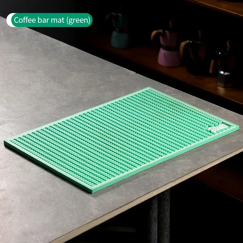 Green Coffee Bar Mat – Just Coffee Non-Slip Rubber Edition