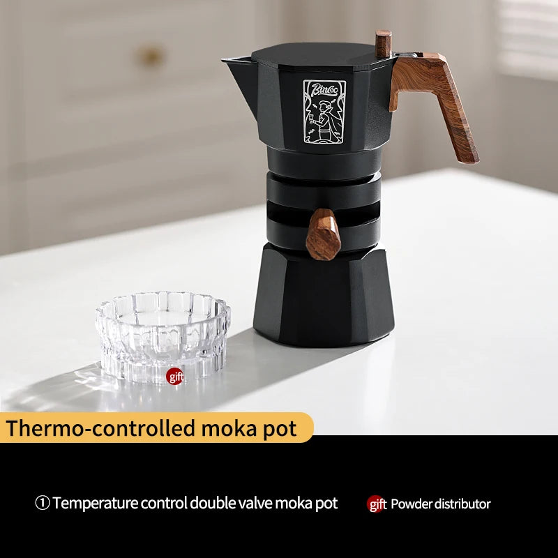 Dual Valve Moka Pot – Just Coffee Thermostatic Espresso Maker
