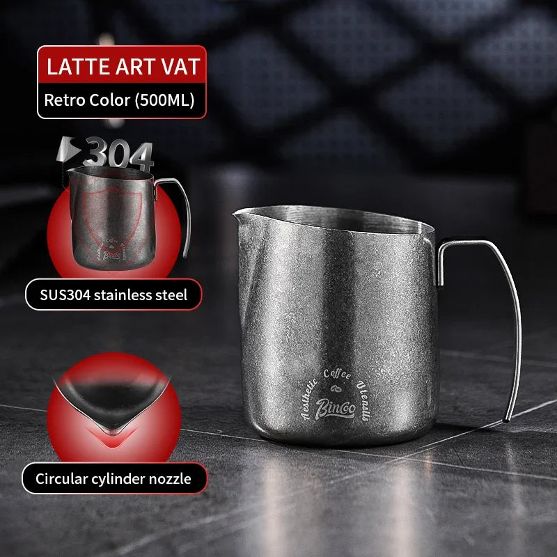 Stainless Steel Milk Frothing Jug – Just Coffee Latte Art Edition