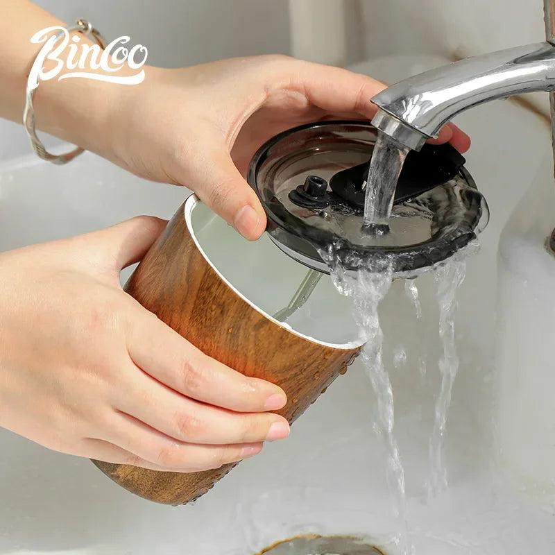 Wood Grain Insulated Coffee Cup – Just Coffee Retro Edition