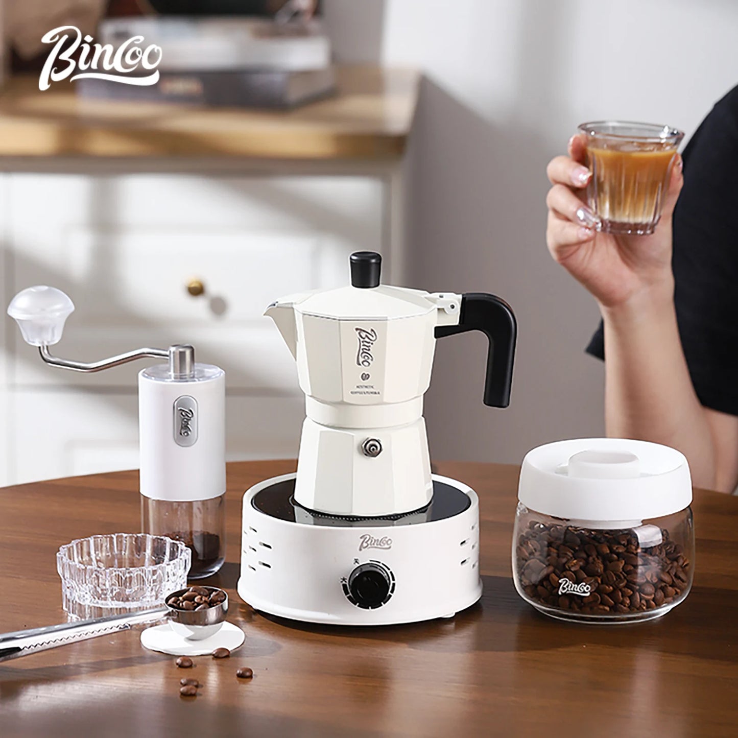 Double Valve Moka Pot – Just Coffee Electric Espresso Maker 220V 500W