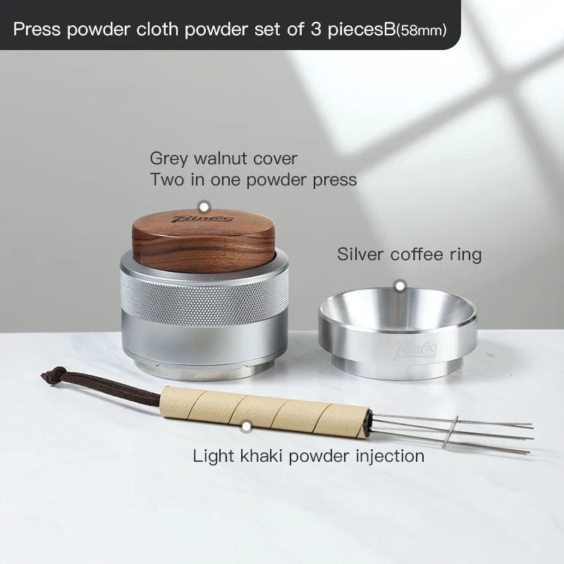 2-in-1 Constant Force Coffee Tamper 51/58mm – Just Coffee Elastic Press