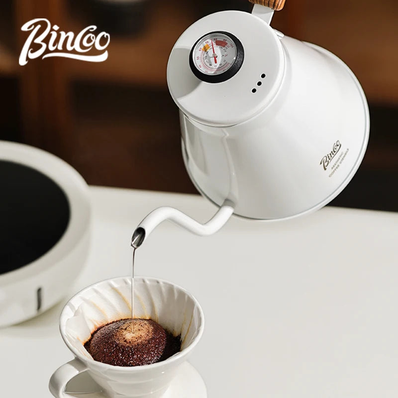 Gooseneck Coffee Brewing Pot 1L – Just Coffee Temp Gauge Edition